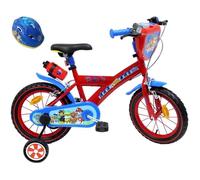 eden-bikes velo 16"" garcon pat patrouille 2 freins pb bidon ar casque vélo enfants, multicolore, 16''