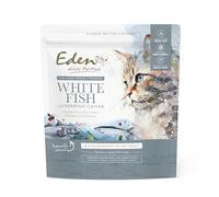 Eden Feline Feast White Fish & Hareng Caviar 1,5 kg Nourriture sèche de qualité supérieure pour chats adultes et âgés Aide à réduire les boules de poils, soutient une voie urinaire saine, faible
