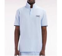 EDEN PARK - Polo à manches courtes en coton ciel broderie ton sur ton coupe décontractée XL