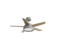 Eden pulse Ventilateur 25 W DC, 5 pales, réversible, 6 vitesses, 3000-4000-6000 K, télécommande, mémoire et minuterie pour rafraîchir les espaces.