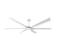 Eden pulse Ventilateur CC 30 W blanc, 6 pales en aluminium, 3250 lm, 6 vitesses, télécommande, minuteur, idéal pour la fraîcheur et le confort dans la maison.