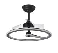 Eden pulse Ventilateur Chom noir 110 W DC avec 3 pales. Dimensions : 46/66 x 62 x 62 cm. 6 vitesses, en 3 couleurs. Télécommande, mémoire et minuterie. Apporte confort et style.