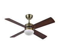 Eden pulse Ventilateur DC 4 pales, minuteur, télécommande, finition en cuir, idéal pour la ventilation et la décoration en intérieur.