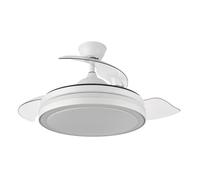 Eden pulse Ventilateur DC 72 W, 6120 lm, 3 pales, 110°, 3 couleurs, télécommande, minuterie, mémoire, idéal pour climatisation et confort domestique.