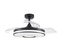 Eden pulse Ventilateur DC 72 W 7200 lm 3 pales 6 vitesses 108d 3000-4000-6000 K avec télécommande, mémoire et minuterie pour climatisation et confort.