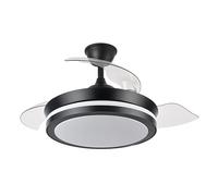 Eden pulse Ventilateur noir 72 W 6120 lm, 3 pales dépliables, température réglable, 32/47 x 40/91 cm