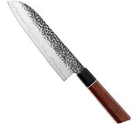 Eden Quality Products Couteau Santoku Eden Elements 2001-318, 19 cm, Couteau de Cuisine Asiatique en Acier Inoxydable avec Manche Coloré, EQ2001-318