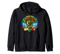 Eden Serpent Pommier Vitrail Création Art Design Sweat à Capuche