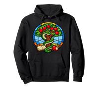 Eden Serpent Pommier Vitrail Création Art Design Sweat à Capuche