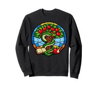 Eden Serpent Pommier Vitrail Création Art Design Sweatshirt