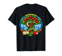 Eden Serpent Pommier Vitrail Création Art Design T-Shirt
