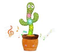 Edencomer Cactus Qui Danse Et Répète, Cactus Qui Parle avec LED, Chantant Parlant avec Fonction Enregistrement, Interactif Et Éducatif, Cadeaux pour Enfants Et Décoration