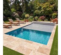 EDENEA - Bâche à Bulles Solaire Piscine 6 x 3 m - Epaisseur 500 Microns Premium - Bordée 4 Côtés - Technologie Alvéolaire Chauffante Anti Algues - Bleu/Gris