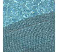 Edenea - Couverture Solaire Piscine Gris Silver - Epaisseur Renforcée 215 Microns - Bâche Piscine Bulles (Rectangle 220 x 450 cm)
