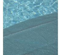 EDENEA - Couverture Solaire Piscine Gris Silver - Epaisseur Renforcée 215 Microns - Bâche Piscine Bulles - (Ronde Ø 550 cm)