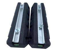 EDENEA - Supports De Sol Anti-Bruit - Anti Vibration - Pour Pompe à Chaleur Climatisation - Lot de 2-45x16x9 cm Avec Niveaux à Bulle Intégrés - Longueur rail 40 cm