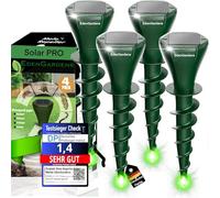 EdenGardens Solar Mole Pro Lot de 4 répulsifs contre les taupes et les taupes