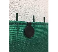 edenvista Clips de Fixations traités Anti-UV pour Brise Vue de 90 à 350 g/m2 | Lot de 20 Pièces, Couleur Noir.