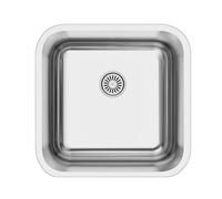 EDESA Évier FUJI BE 40X40 1C R-60 /A sous plan de travail Meuble 45 cm 1 cuve carrée Base Fond Absorbant Finition Inox