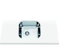 Edesa | Évier sous comptoir | Modèle FUJI BE 34x40 1C | 1 seau carré | évier de cuisine 18 cm | Largeur 45 cm | Finition en acier inoxydable