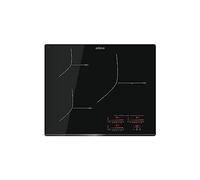 Edesa Plaque à induction EIMS-6332B avec chanfrein avant. 3 foyers de cuisson. Panneau de commande Multi Slider Touch. 9 niveaux de puissance + Booster. Puissance maximale 7,1 kW. Finition noire.