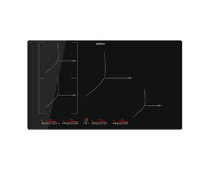 Edesa Plaque EIM-8430 R Bord Rond Panneau de commande Type Multi Slider Touch Sélecteur 9 Niveaux Puissance Booster Blocage Sécurité Largeur 85 cm Grande Puissance 7,2 kW Couleur Noir