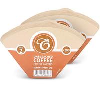 EDESIA ESPRESS - 200 Filtres à Café Coniques en Papier - Filtre Café N°2 pour Cafetière Manuelle, Pour-Over et Brassage Doux - Taille 2 Brun