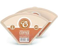 EDESIA ESPRESS - 2x80 Filtres à Café Coniques en Papier - Filtre Café N°6 pour Cafetière Manuelle, Pour-Over et Brassage Doux - Taille 6 Brun