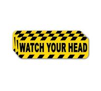 eDesign Lot de 3 panneaux « Watch Your Head » - 20,3 x 7,6 cm - Autocollant Watch Your Head pour escalier, porte, entrée, sécurité, étiquette d'avertissement pour intérieur/extérieur, protection UV