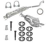 EDEX Pot d’échappement central et Pot d’échappement arrière pour Opel Astra 2 II G Hayon 1.8 2.0 (1998-2005)