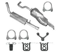 EDEX Pot d’échappement central et Pot d’échappement arrière pour VW Bora 1 I Break, Berline 1.6 FSI 2.0 (1998-2005)