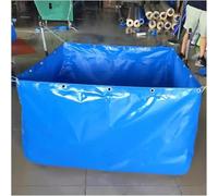 EdfYHSL Aquaculture Bassin à poissons en toile pour bassin de jardin, réservoir d'eau en toile avec vanne de vidange, sans cadre (2 x 1 x 0,5 m)