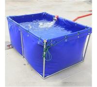 EdfYHSL Bassin à poissons pliable en toile pour pisciculture, bassin à poissons hors sol pour jardin, terrasse, sans cadre (3 x 1 x 1 m)