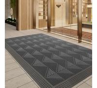 EdfYHSL Paillasson à emboîtement imperméable Tapis de bienvenue pour porte d'entrée extérieure, tapis de porte anti-saleté pour extérieur 3 en 1 antidérapant en EVA à emboîtement Paillasson pour