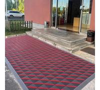 EdfYHSL Paillasson à emboîtement imperméable Tapis modulaire à emboîtement pour l'extérieur, tapis antidérapant pour porte d'entrée en EVA, tapis de bienvenue pour l'entrée de la maison Paillasson