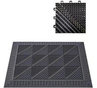 EdfYHSL Paillasson à emboîtement imperméable Tapis pour porte de bienvenue commerciale pour extérieur 3 en 1, tapis pour entrée avant modulaire antidérapant en EVA résistant Paillasson pour extérieur