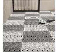 EdfYHSL Tapis de drainage antidérapant pour salle de bain, drainage rapide, piscine, balcon, voiture (gris + blanc, 24 pièces)