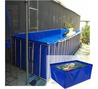 EdfYHSL Toile pour bassin à poissons, réservoir de stockage d'eau en toile d'aquaculture, réservoir de stockage d'eau de jardin, cadre non inclus (1 x 1 x 1 m)