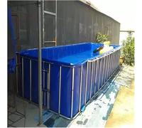 EdfYHSL Toile pour étang à poissons - Toile hors sol - Réservoir de stockage d'eau pliable - Étang d'aquaculture - Support non inclus (3 x 1 x 1 m)