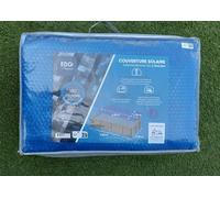 EDG by AQUALUX INTERNATIONAL Bache Solaire 234x476 Bleue Foncée 180 Microns sans Ourlet pour Piscine Tubulaire 244x488 Gamme EDG Confort