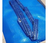 EDG by AQUALUX INTERNATIONAL Bâche Solaire Premium 800x400 cm, Rectangulaire, Bordée Périmètre, 400 Microns, Bleu, Couverture Piscine, 8x4m, Polyéthylène à Bulles, EDG Premium