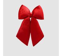EDG Enzo de Gasperi Décoration de Noël, Nœud Décoratif Moelleux en Velours Rouge Moyen 28x30 cm