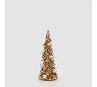 EDG Enzo De Gasperi Décoration de Noël Pin Arbre de Noël avec perles 34 x 13 cm Or