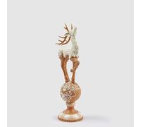 EDG Enzo De Gasperi Décoration Renne Massepain H 38 cm Hazelnut