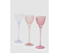 EDG Enzo De Gasperi Enzo De Gasperi Bougeoir Tulipe Satin H 28 Cm D 8,5 Cm 3 Ass. Two Tone Pink 1 Pcs