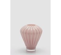 EDG Enzo De Gasperi Enzo De Gasperi Vase Diamant H 20 Cm D 17 Cm Verre Rose