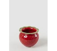 EDG Enzo De Gasperi Enzo De Gasperi Vase Freaky Fraise H 8,5 Cm D 10,5 Cm Céramique Waterproof Green Red
