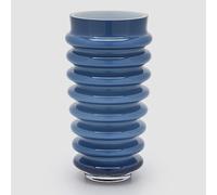 EDG Enzo De Gasperi Pot à disques évasé en verre H 30 cm D 17,5 cm Bleu