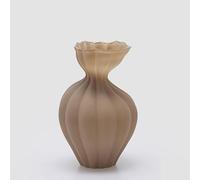 EDG Enzo De Gasperi Pot Flow Sinueux H 30 Cm D 19,5 Cm Étanche Verre Marron Clair