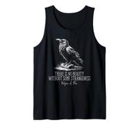 Edgar Allan Poe Beauty Strangeness Raven Citation Art Débardeur